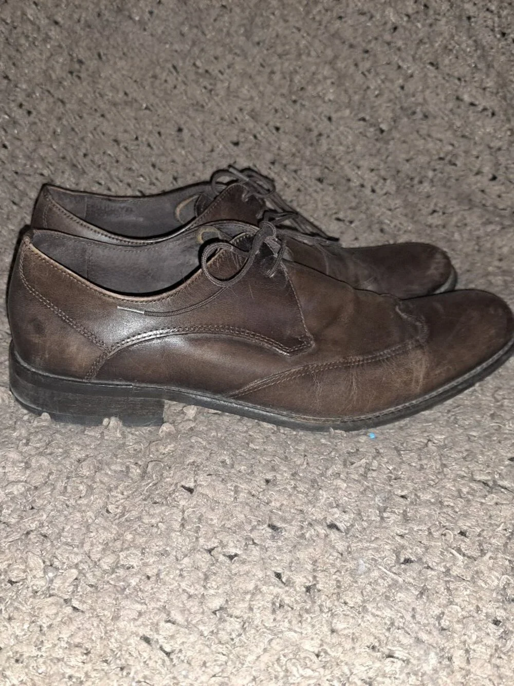 JOHN VARVATOS USA-Brown Leather-Wingtip Derby Oxfords-Sz 11-Very Good
